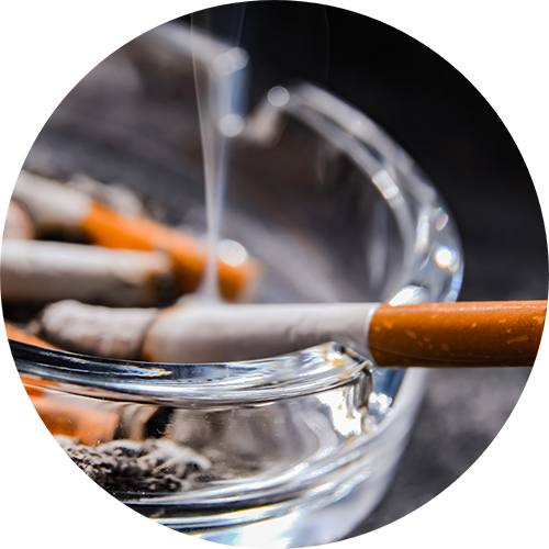 Cigarettes in an ashtray